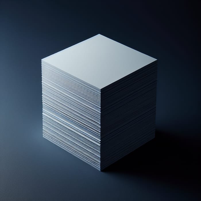 Contemporary Minimalist Aesthetic: White Paper Stack