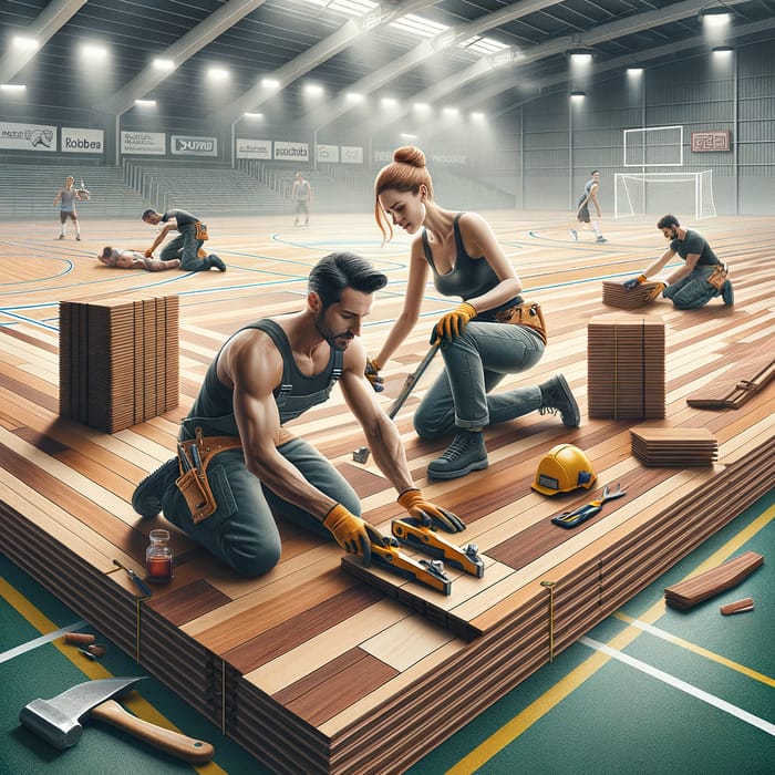 Indoor Sports Flooring Installation Process