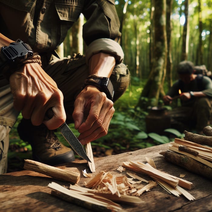 Bushcraft Knife Carving: Craft Feather Sticks for Fire