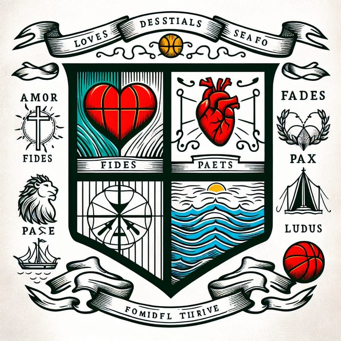 Personalized Coat of Arms Design - Expressing Passion, Love, Faith, and Calmness