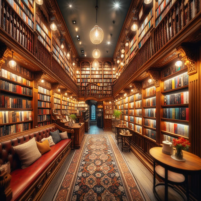 Quaint Victorian Library Bookstore | Inviting Ambiance