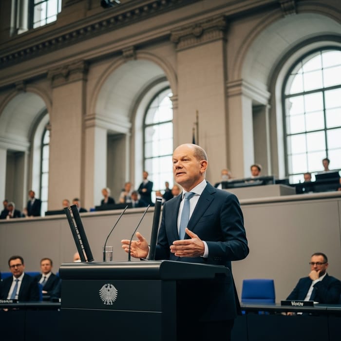 Olaf Scholz Speaking in Parliament