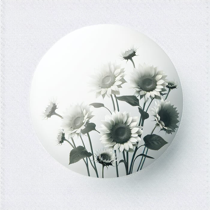 Colorless Sunflower Watermark Pattern