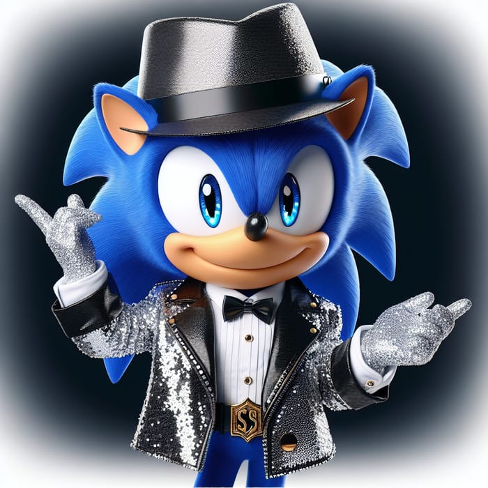 Sonic in Michael Jackson Outfit: Vibrant Stage Performance