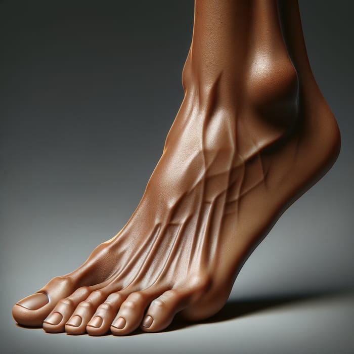 Photorealistic Female Foot | Medium Brown Skin - True Textures