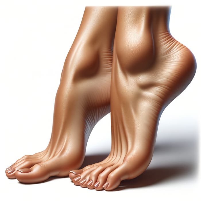 Detailed Female Feet Depiction with Accurate Proportions