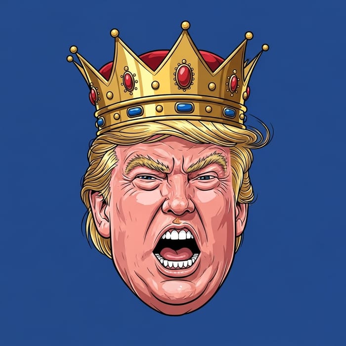Donald Trump Cartoon King Hat Profile