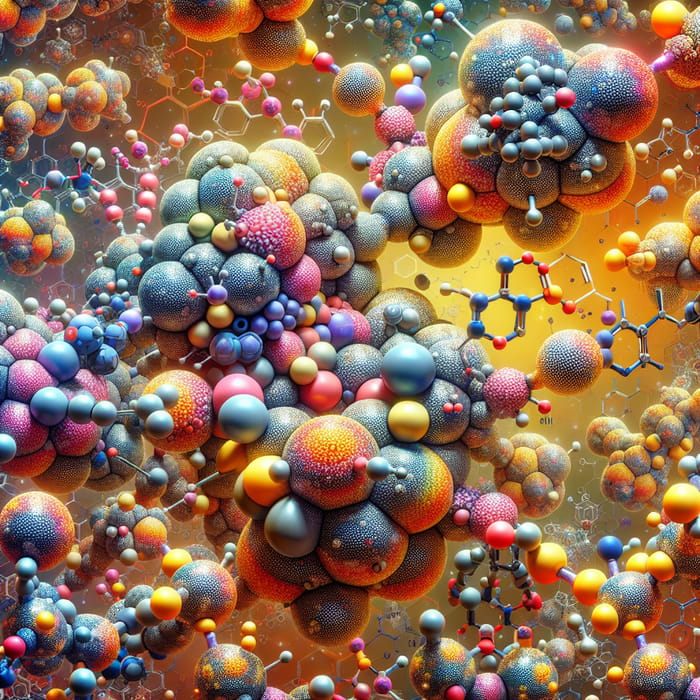 Vibrant Organic Molecules: Detailed Visualization