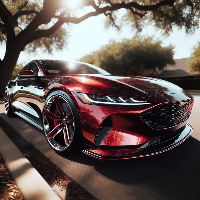 Sleek Red Car - Design | Afternoon Sun