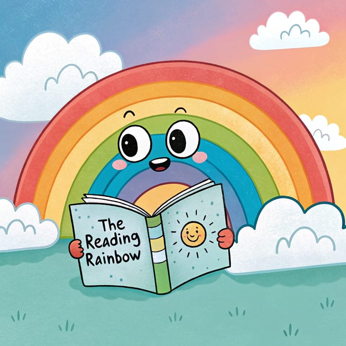 Reading Rainbow: Fun with Cartoon Rainbow Character