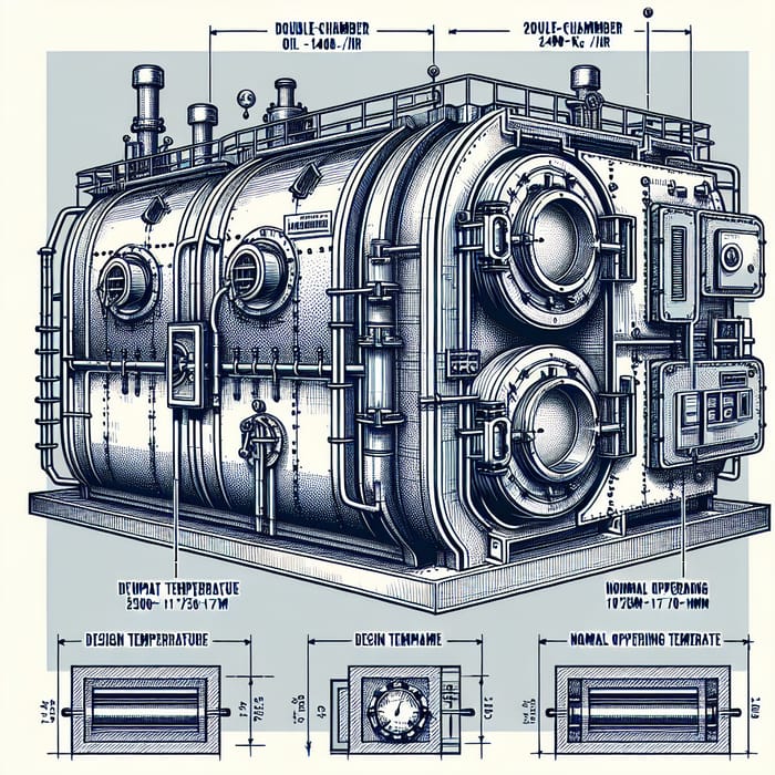 Robust Double Chamber Oil Heating Furnace | 1500 kg/hr Capacity