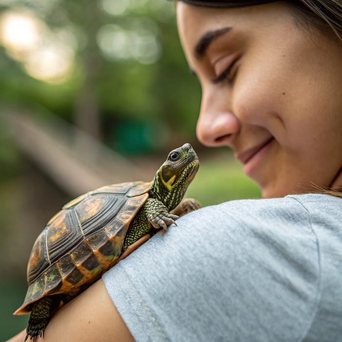 Turtle on Shoulder: A Unique Experience