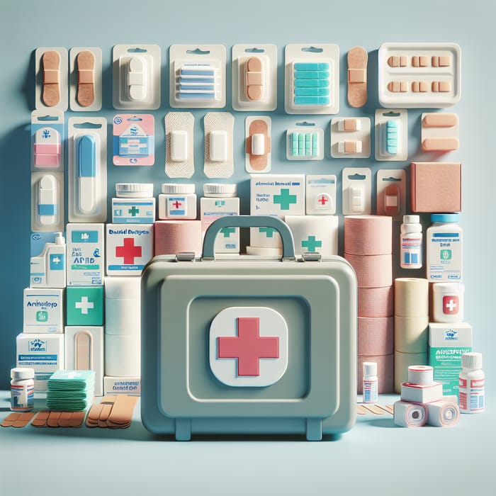 First Aid Kit with Bandages, Antiseptic Wipes, and Medical Supplies