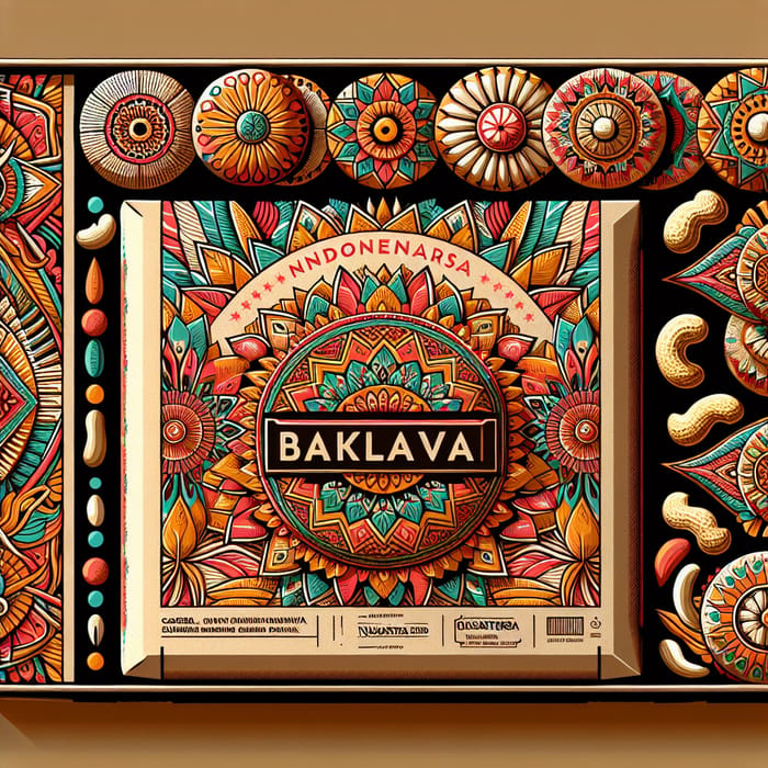 Colorful Indonesian Heritage Baklava Packaging Design