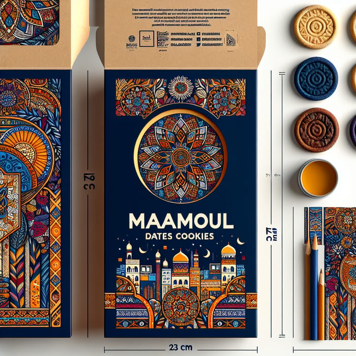 Vibrant Palestinian Heritage - Luxurious Maamoul Cookies Packaging