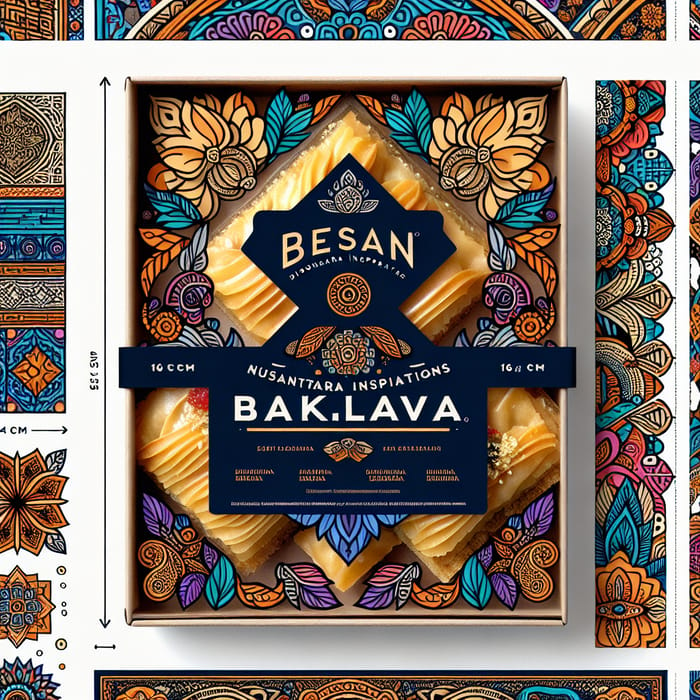 Vibrant Indonesian Baklava Packaging with Luxury Cultural Elements