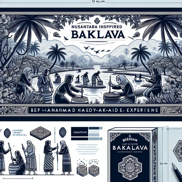 Opulent Nusantara Baklava: Luxurious Packaging & UI/UX