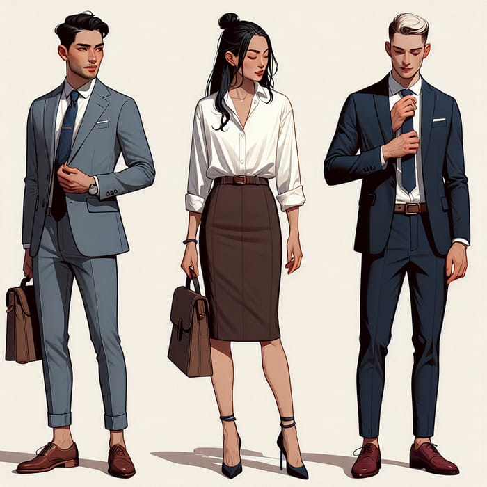 Modern Interview Attire Featuring Diverse Styles