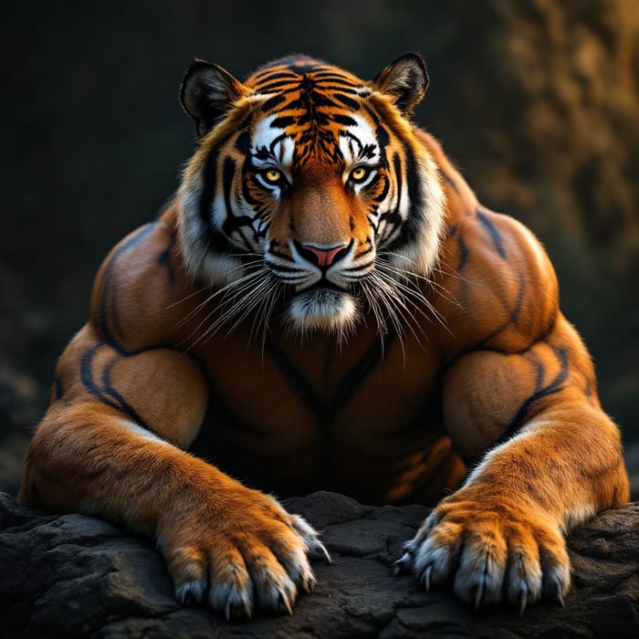 Smart Muscled Tiger - Majestic and Strong