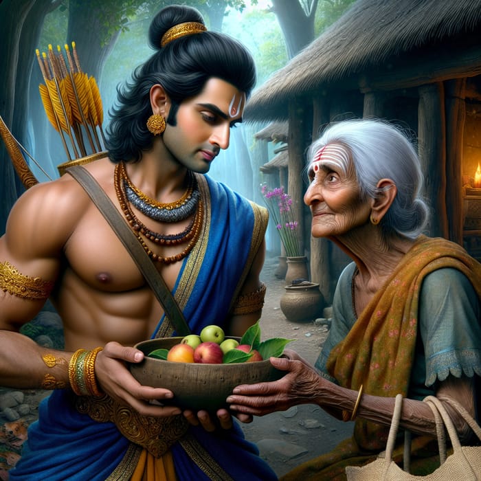 Shri Ram at Shabari's Forest Hut