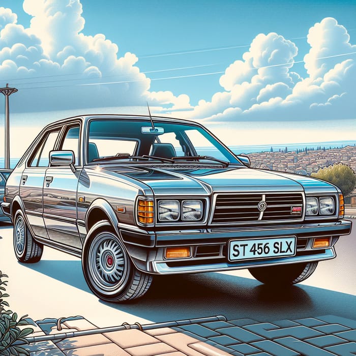 Tofaş Doğan SLX - Detailed Illustration in Urban Setting Tofaş Doğan SLX - Detailed Illustration in Urban Setting