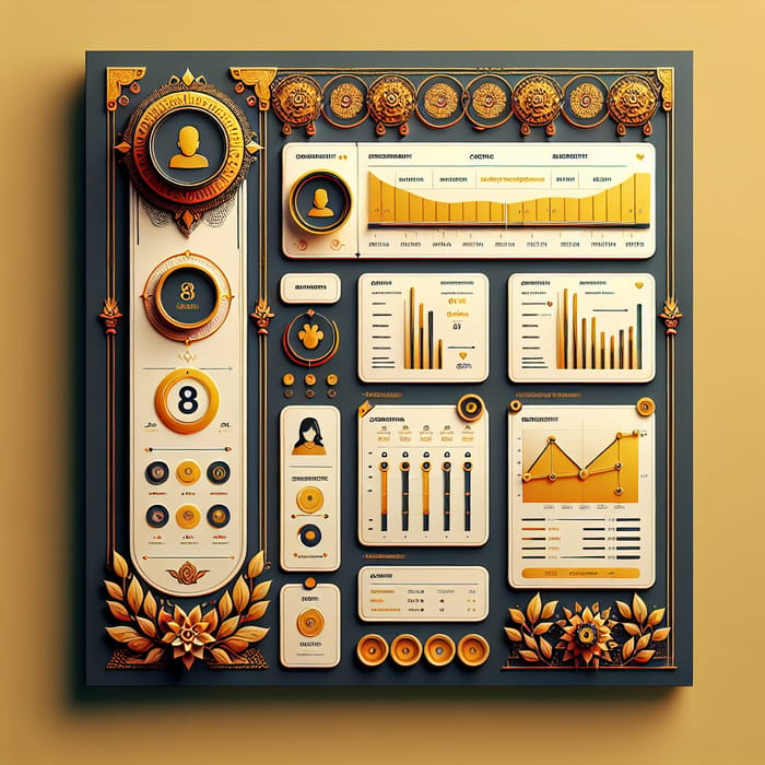 Royal Hindu-Themed Student Data Management Dashboard Design