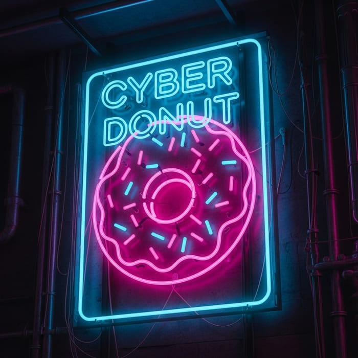 Cyber Donut Neon Sign - Cyberpunk Art & Lighting Cyber Donut Neon Sign - Cyberpunk Art & Lighting