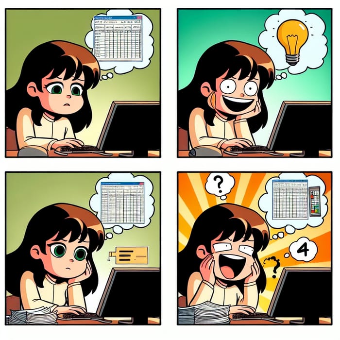 Brown-Haired Girl's Engaging Comic Narrative