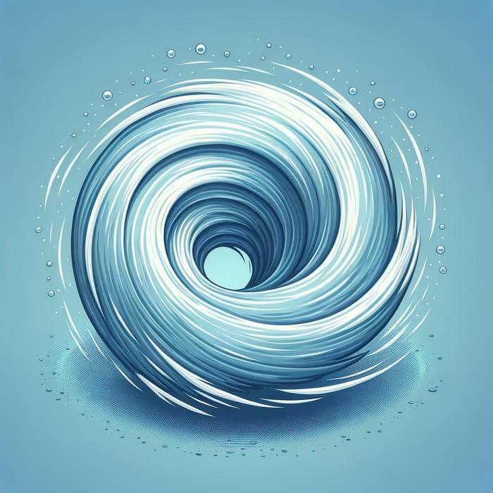 Realistic Whirlpool in Water Pool - Nature's Vortex