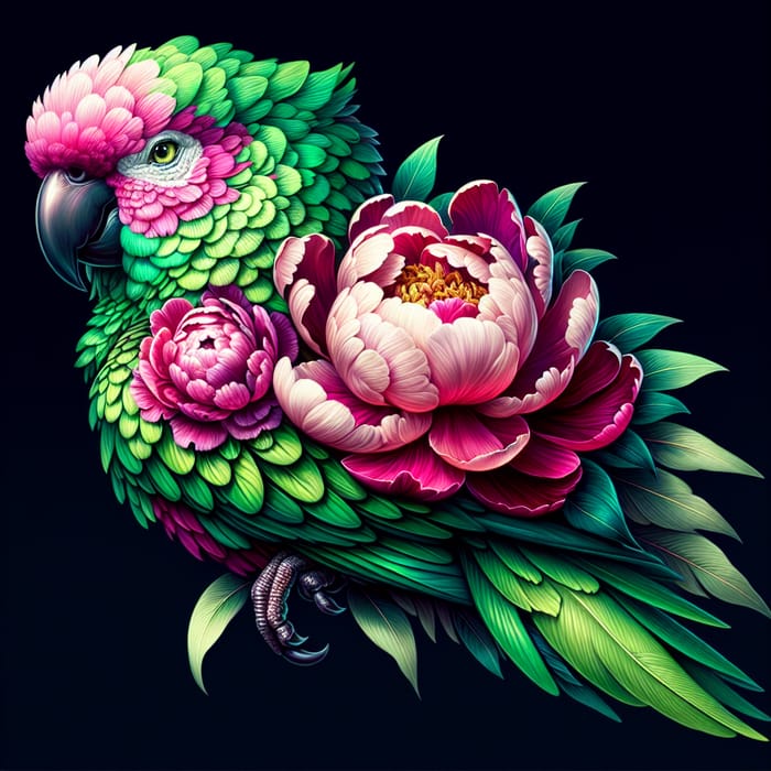 Peony Parrot: Exotic Fusion of Nature