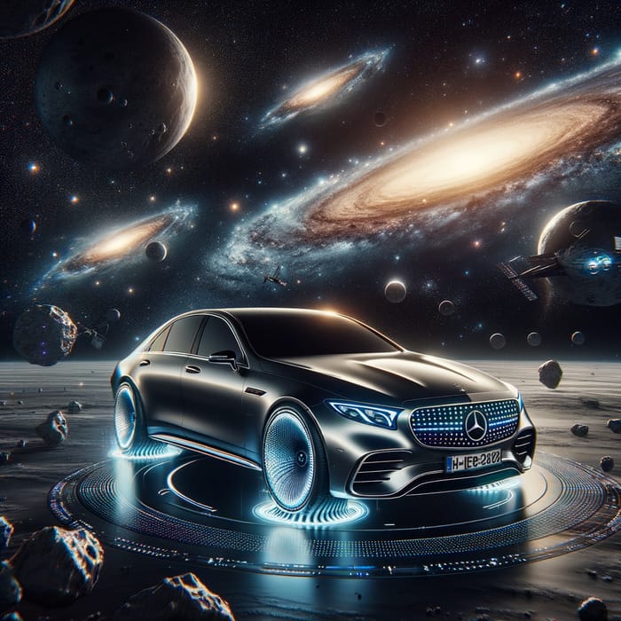 Futuristic Mercedes E63s in Space: Advanced Zero-Gravity Travel