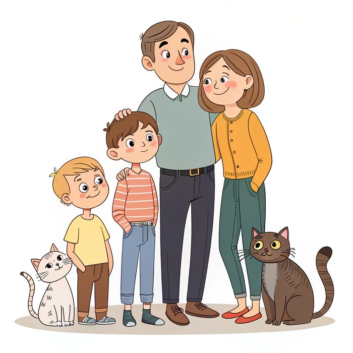 Family Life with Kids and Cats