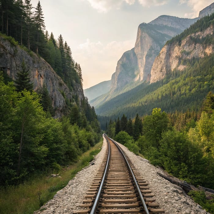 Breathtaking Train Journey Down Mountain Rails