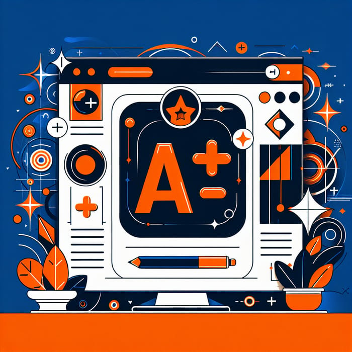 Amazon A+ Content Design with Orange & Navy Blue Background