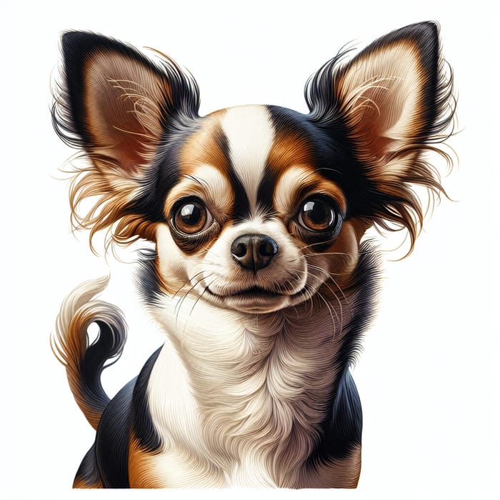 Adorable Chihuahua - Expressive Eyes, Erect Ears, Colorful Coat