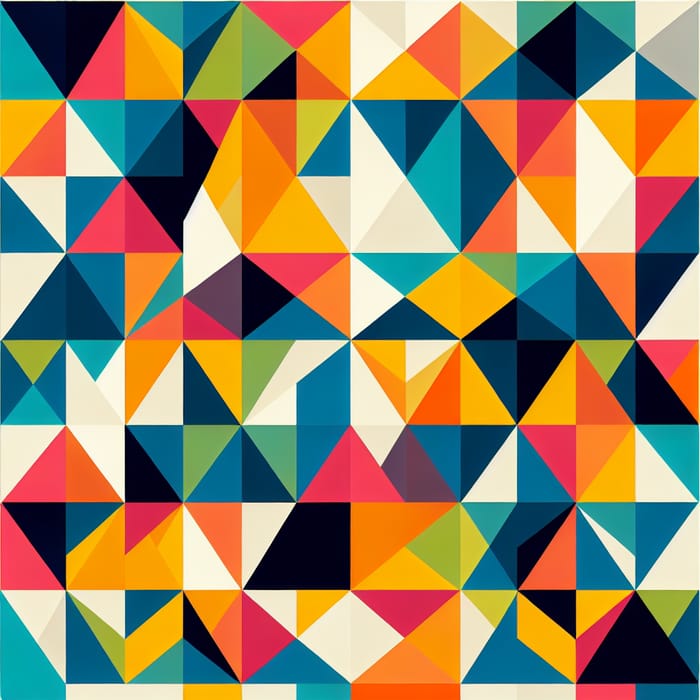 Colorful Triangle Tessellation Art for 8th Graders | Playful Geometric Patterns