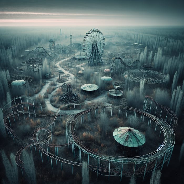 Eerie Abandoned Amusement Park at Dusk: Capturing Deserted Marvels