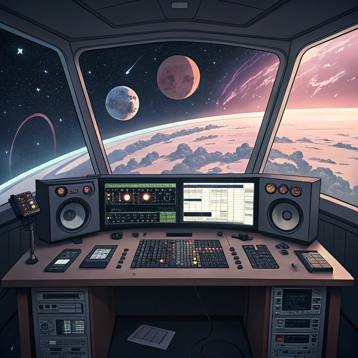 Anime Video Editor's Desk in Space – Banner Image