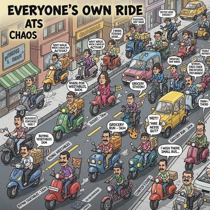 Everyone's Own Ride: A Comical City Journey