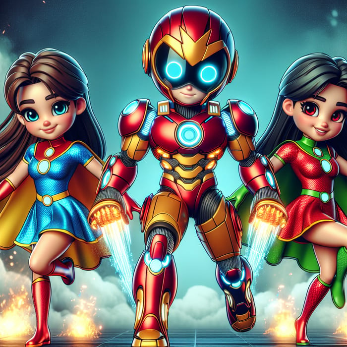 Powerpuff Girls & Iron Man Crossover: Epic Superhero Team-Up