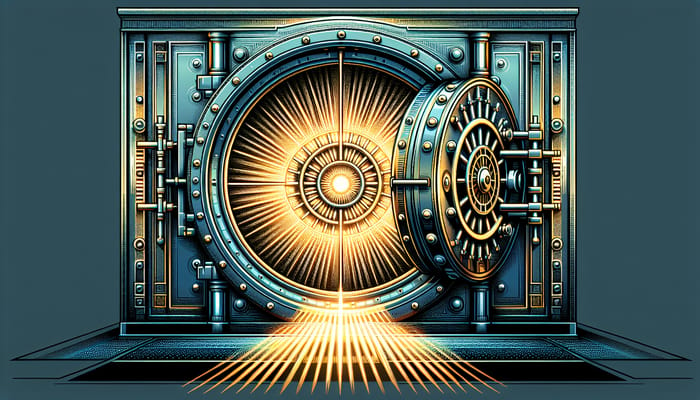 Ultra Realistic Open Bank Vault Illustration