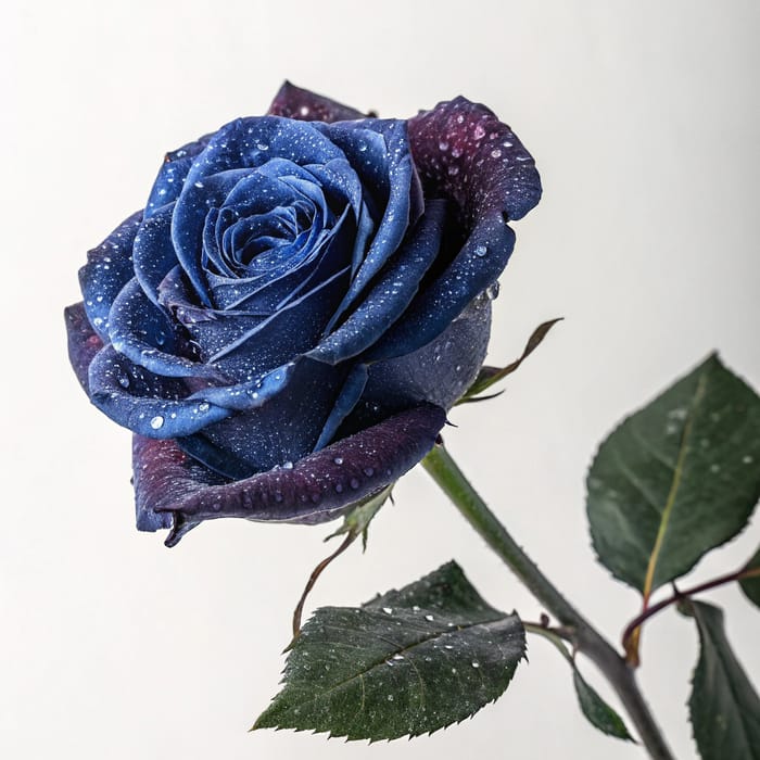 Beautiful Dark Blue Rose - Unique Floral Aesthetics