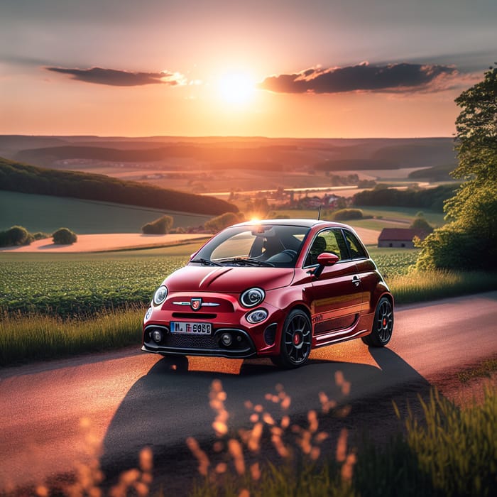 Sleek Abarth 595 in Striking Red | Stunning View