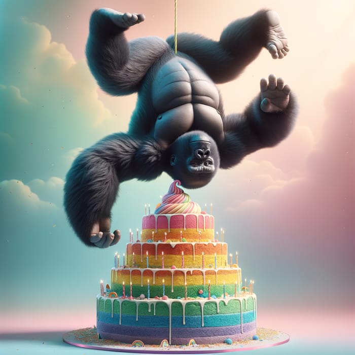 Gorilla Gymnastics & Rainbow Cake for 3-Year-Old Parties