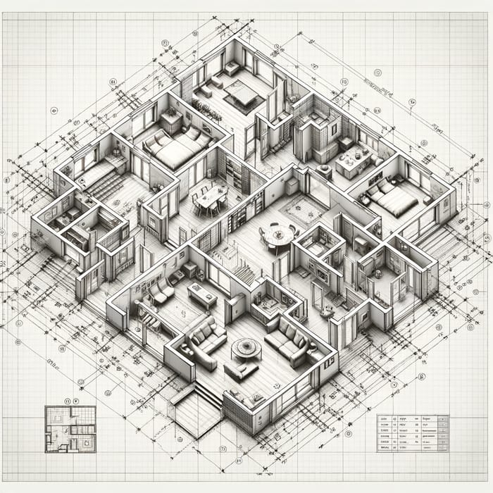 Detailed Architectural Layout for 150 sqm Residence