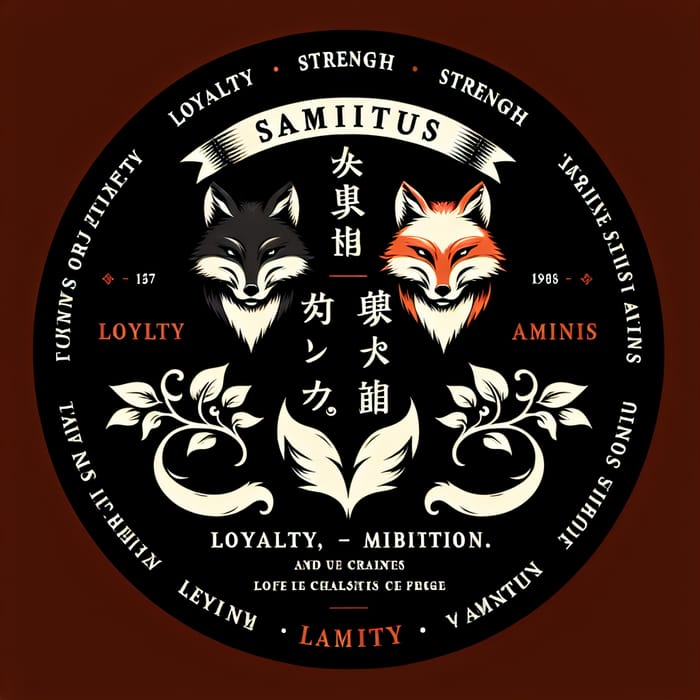 Japanese Art Family Crest: Loyalty, Strength, Ambition & Diverse Foxes