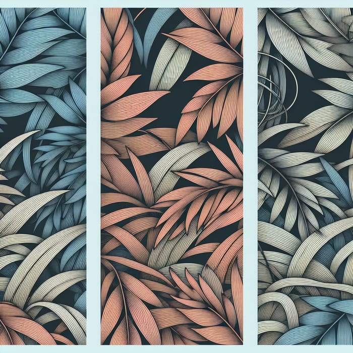 Minimalist Tropical Leaves Background Design