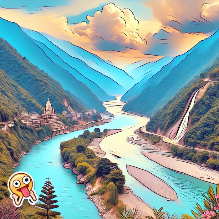 Serene Ganges River in Uttarakhand - Playful & Humorous Style #Shorts