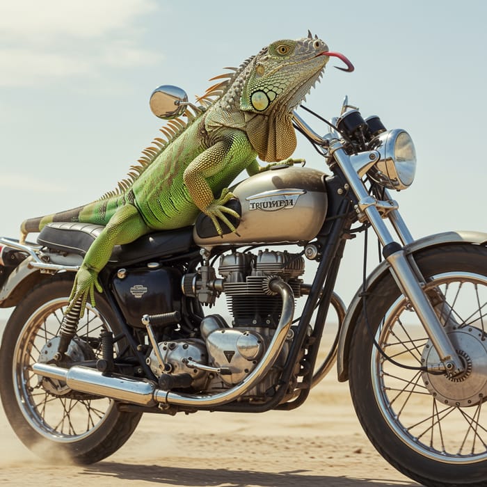 Lizard on Motorcycle: A Unique Encounter