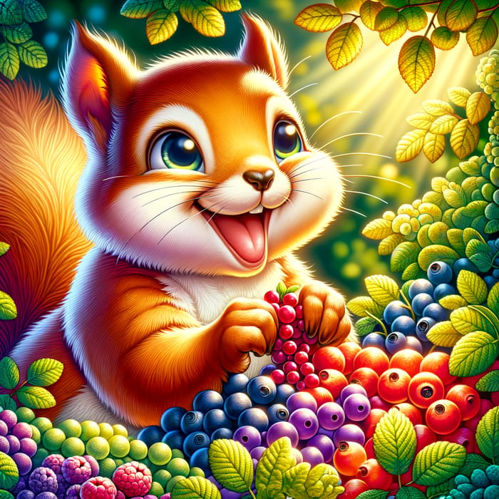 Sammy the Squirrel: Joyful Berry Collector